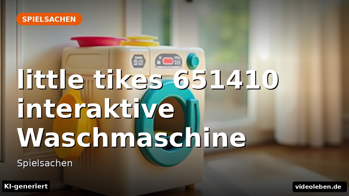 little tikes 651410 interaktive Waschmaschine mit Trockner Test – Beitragsbild (KI-generierte Darstellung)