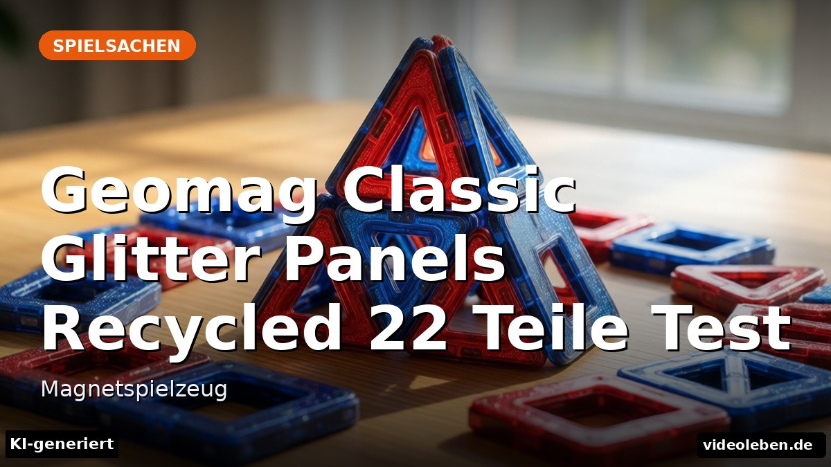 Geomag Classic Glitter Panels Recycled 22 Teile Test – Magnetspielzeug – Beitragsbild (KI-generierte Darstellung)