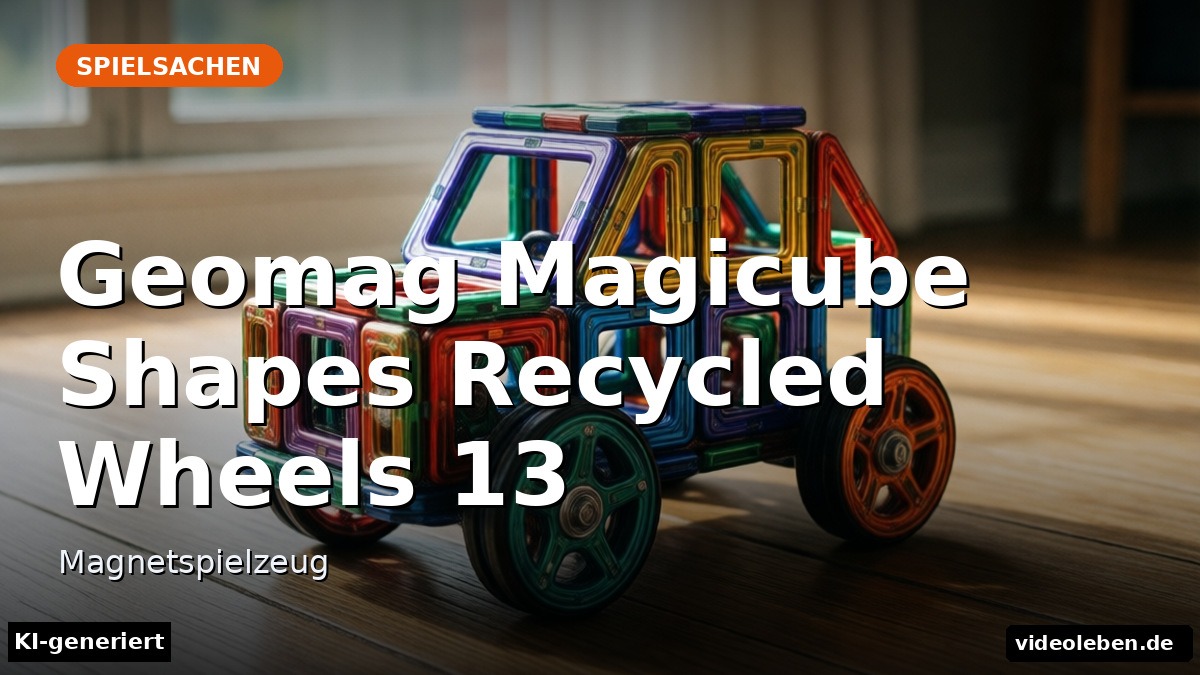 Geomag Magicube Shapes Recycled Wheels 13 Teile Test – Magnetspielzeug – Beitragsbild (KI-generierte Darstellung)