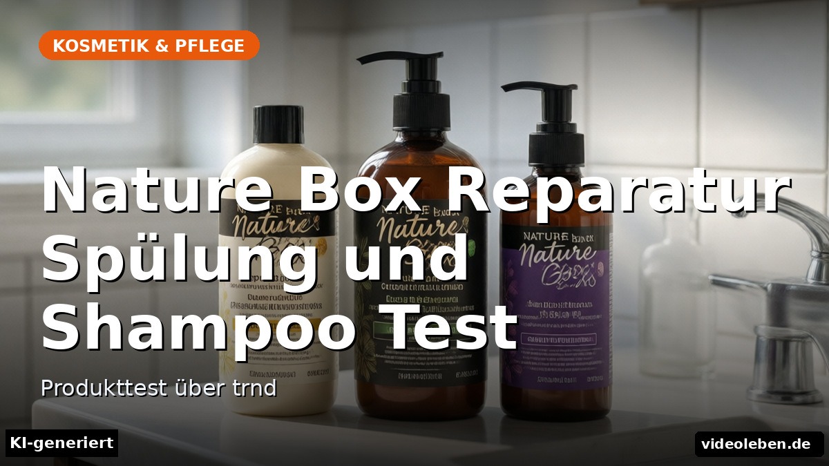 Nature Box Reparatur Spülung und Shampoo Test – Produkttest über trnd – Beitragsbild (KI-generierte Darstellung)