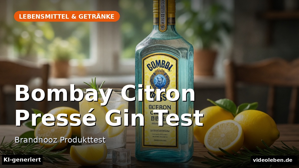 Bombay Citron Pressé Gin Test – Brandnooz Produkttest – Beitragsbild (KI-generierte Darstellung)