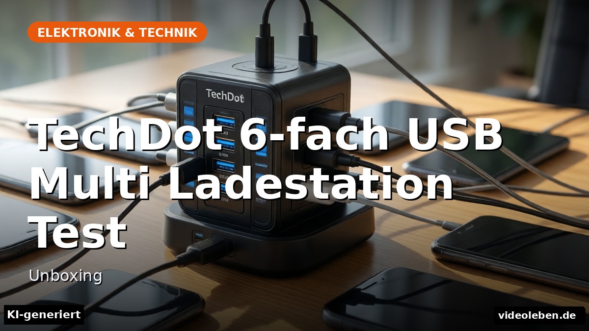 TechDot 6-fach USB Multi Ladestation Test – Unboxing – Beitragsbild (KI-generierte Darstellung)